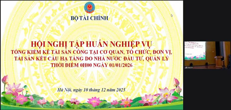 Tham gia Hội nghị tập huấn nghiệp vụ thực hiện Tổng kiểm kê tài sản công