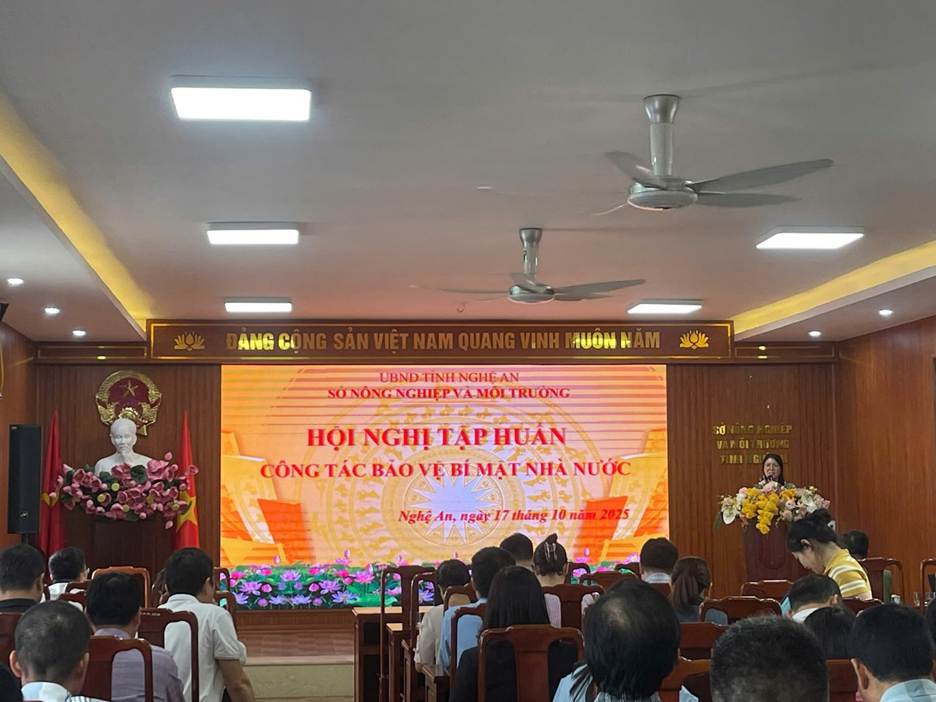 Sở Nông nghiệp và Môi trường tổ chức tập huấn công tác bảo vệ bí mật nhà nước, an ninh mạng năm 2025